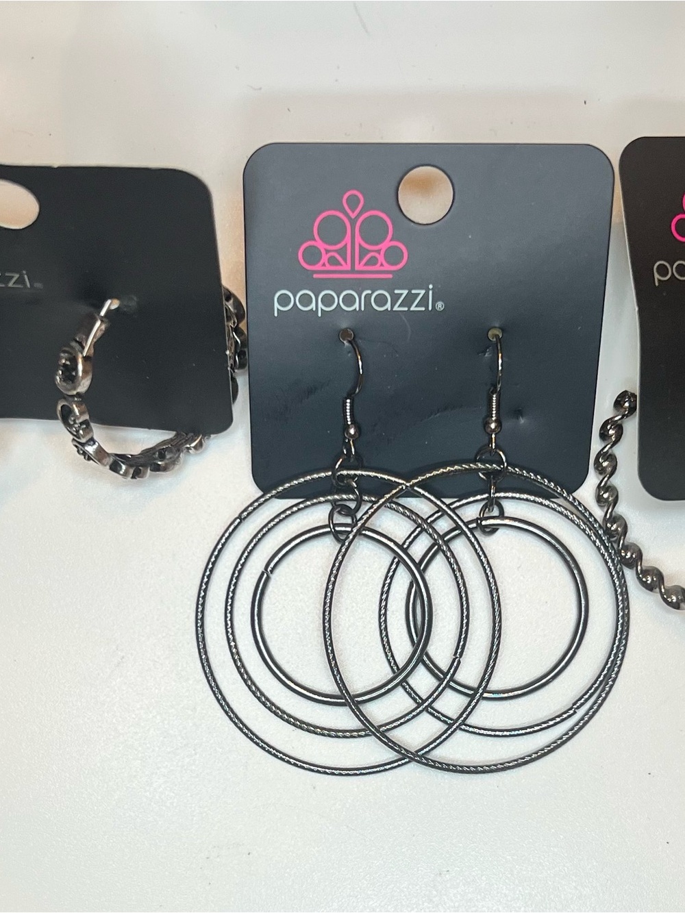 Lot of 5 Paparazzi Gunmetal Dangle Earrings - Lot A041